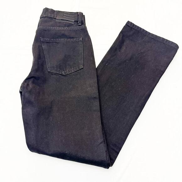 Revice Long Zipper Front Black Denim Distressd Straight Jean Size 28 NWT - Picture 8 of 8